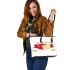 Thanksgiving Creates Abundance Leather Tote Bag