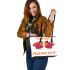 Thanksgiving Day the holiday has a certain feeling to it Leather Tote Bag