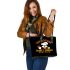 Thanksgiving family dinner survivor Leather Tote Bag