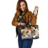 The Alluring Shiba Inu Pals Leather Tote Bag