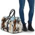 Three horses galloping in the wind 3d travel bag