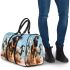 Three horses galloping in the wind 3d travel bag