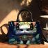 Tranquil Cat in Lush Environment Small Handbag