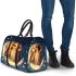 Two cute owls in love sitting on the crescent moon 3d travel bag