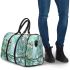 Two cute owls with feathers in shades of blue 3d travel bag