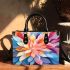 Vibrant Abstract Floral Pattern Small Handbag