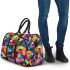 Vibrant and colorful painting of fish 3d travel bag