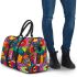 Vibrant and colorful painting of fish 3d travel bag