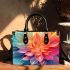 Vibrant Floral Pattern on Gradient Small Handbag