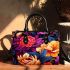 Vibrant Symmetrical Floral Art Small Handbag