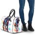 Watercolor black horse 3d travel bag