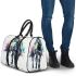 Watercolor black horse 3d travel bag