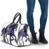 Watercolor black horse 3d travel bag