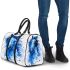 Watercolor blue horse 3d travel bag