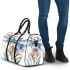 Watercolor dragonfly among flowers 3d travel bag