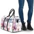 Watercolor dragonfly and pink flowers 3d travel bag