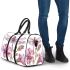 Watercolor dragonfly and pink flowers 3d travel bag