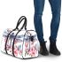 Watercolor dragonfly and pink flowers 3d travel bag