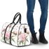 Watercolor dragonfly perched on pink peonies 3d travel bag