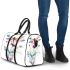 Watercolor dragonfly sitting on flower 3d travel bag