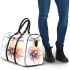 Watercolor dragonfly sitting on top of flower 3d travel bag