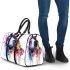 Watercolor horse colorful splashes 3d travel bag