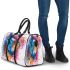 Watercolor painting of an abstract horse with colorful hair 3d travel bag