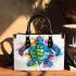 Watercolor sea turtle small handbag
