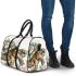 Whimsical watercolor turtle with floral patterns 3d travel bag