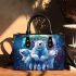 White bears smile with dream catcher small handbag