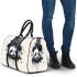 White panda head with kitten on top 3d travel bag