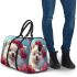 White pomeranian puppy with blue eyes 3d travel bag