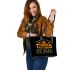 Wish You Happy Thanks Giving Leather Tote Bag