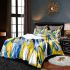 Abstract blue and yellow geometric masterpiece bedding set