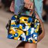 Abstract blue and yellow geometric masterpiece shoulder handbag