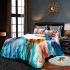 Abstract colorful floral painting bedding set