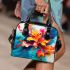 Abstract Colorful Floral Painting Shoulder Handbag