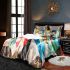 Abstract composition of colorful shapes bedding set