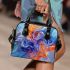 Abstract digital art shoulder handbag
