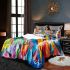 Abstract painting in the style of kandinsky with bright colors bedding set