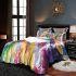 Abstract painting of colorful abstract shapes bedding set