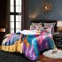 Abstract rooster colorful geometric abstract minimalist bedding set