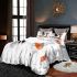 Abstract shapes in black bedding set