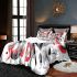 Abstract shapes in red grey and black bedding set