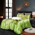 An adorable green frog eating ramen noodles bedding set