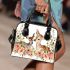 Baby animals in a floral style with cute deer shoulder handbag