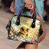 Baby bee and flowers butterflies shoulder handbag