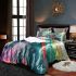 Beautiful colorful butterfly with wings made of feathers bedding set