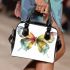 Beautiful colorful watercolor butterfly shoulder handbag