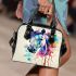 Beautiful watercolor colorful horse shoulder handbag